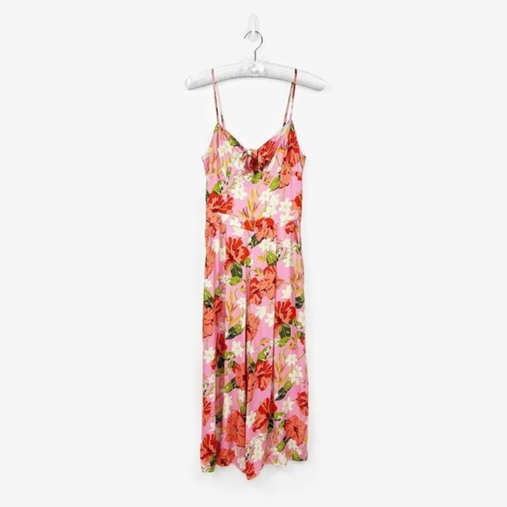 Yumi Kim‎ Pretty Chic Jumpsuit Size 8 Mai Tai Pink Floral Resort Vacation Flowy